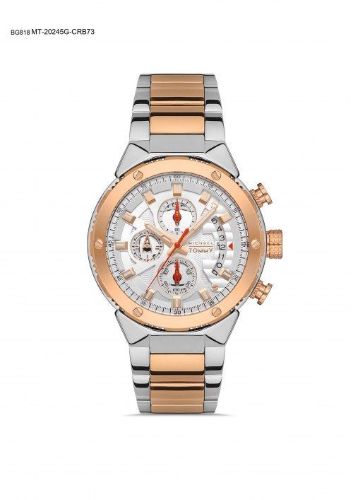 Michael Tommy MT-20245G-CRB73 Gümüş Rose Gold Erkek Kol Saati