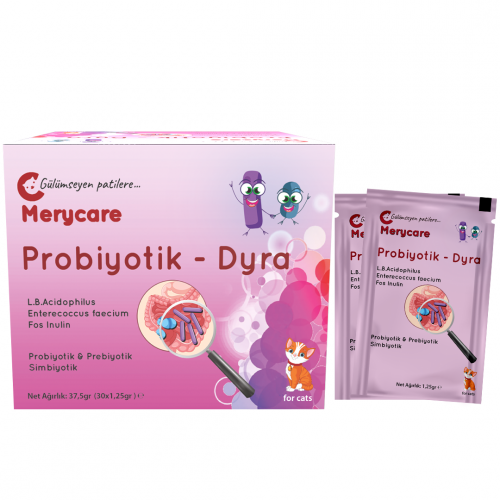 Kediler için Probiyotik - Dyra - 30 x 1,25gr