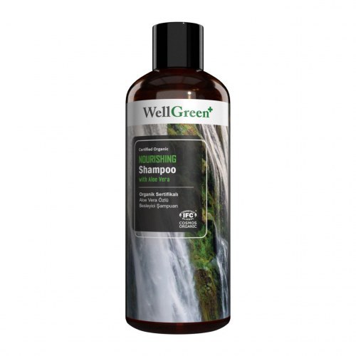 WellGreen+ Organik Sertifikalı Aloe Vera Özlü Besleyici Şampuan - 400ml