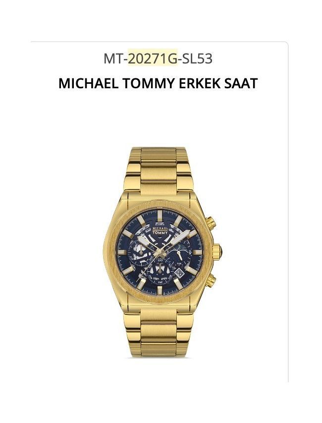 Michael Tommy MT-20271G-SL53 Erkek Kol Saati