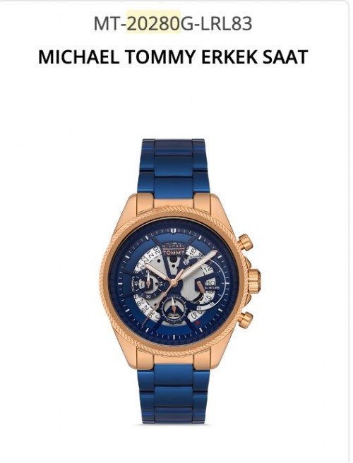Michael Tommy MT-20280G-LRL83 Lacivert Erkek Kol Saati